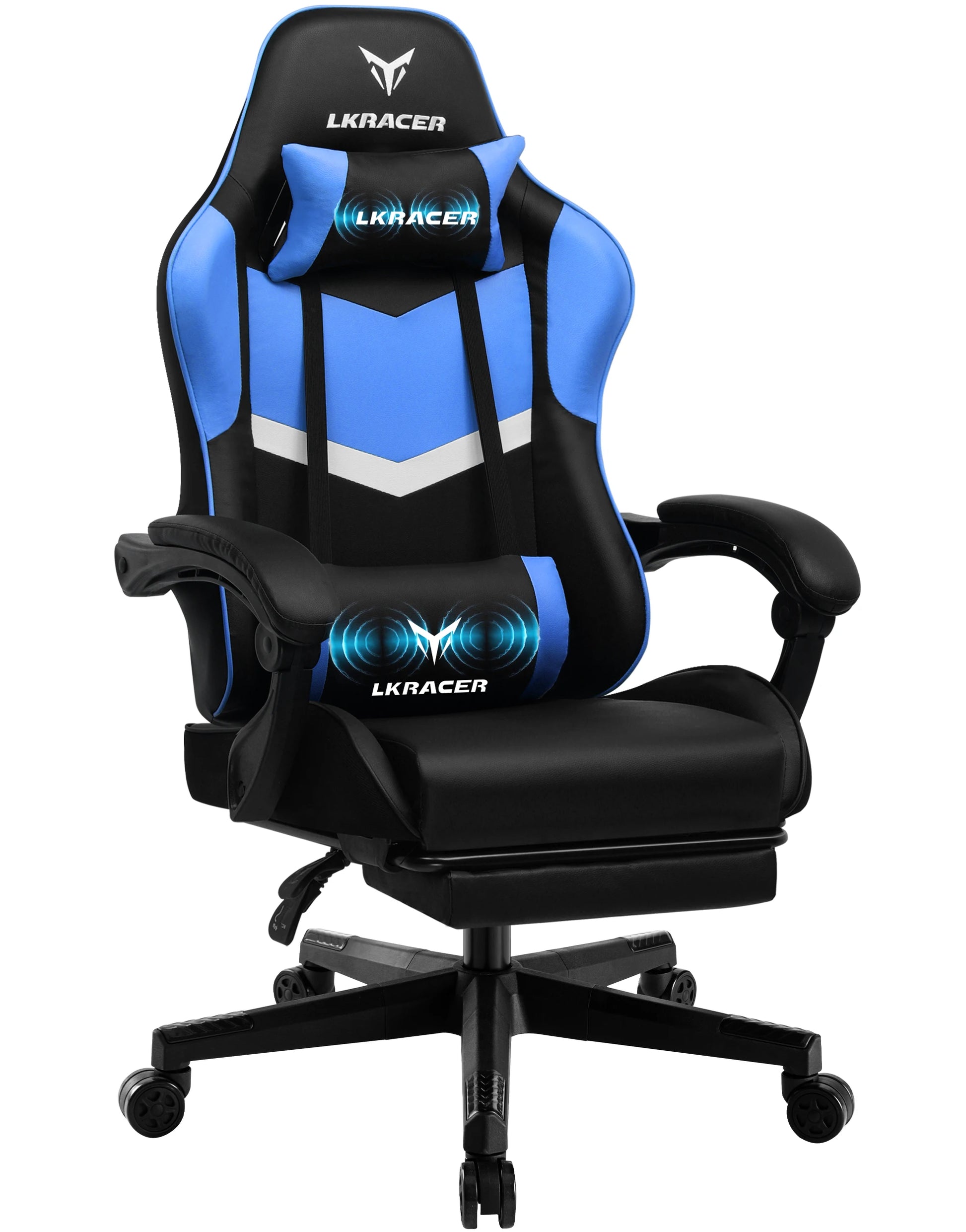 Fauteuil ergonomique avec soutien lombaire bleu