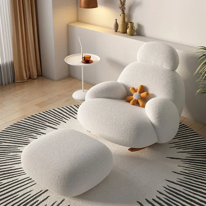 Fauteuil ergonomique pour salon blanc