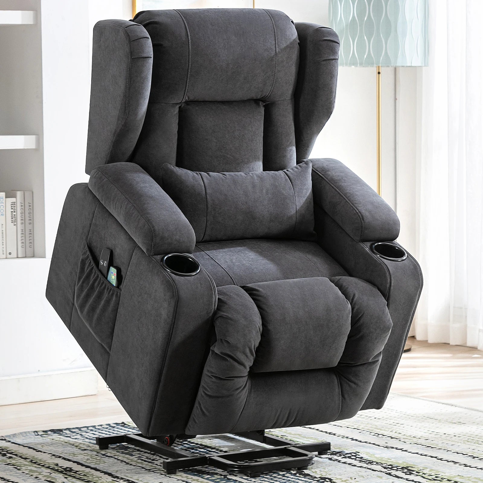 Fauteuil ergonomique salon gris
