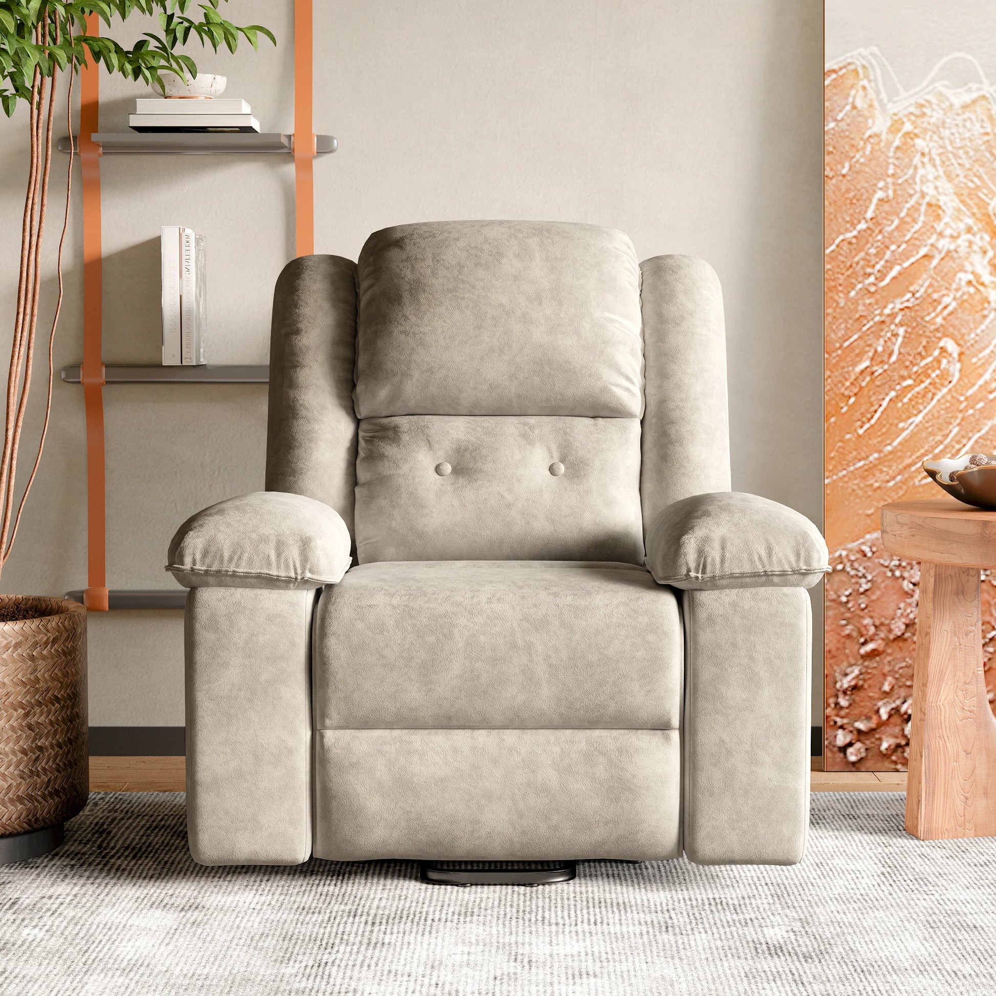 Fauteuil lecture ergonomique gris