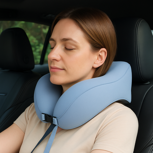 Oreiller ergonomique apnée du sommeil bleu