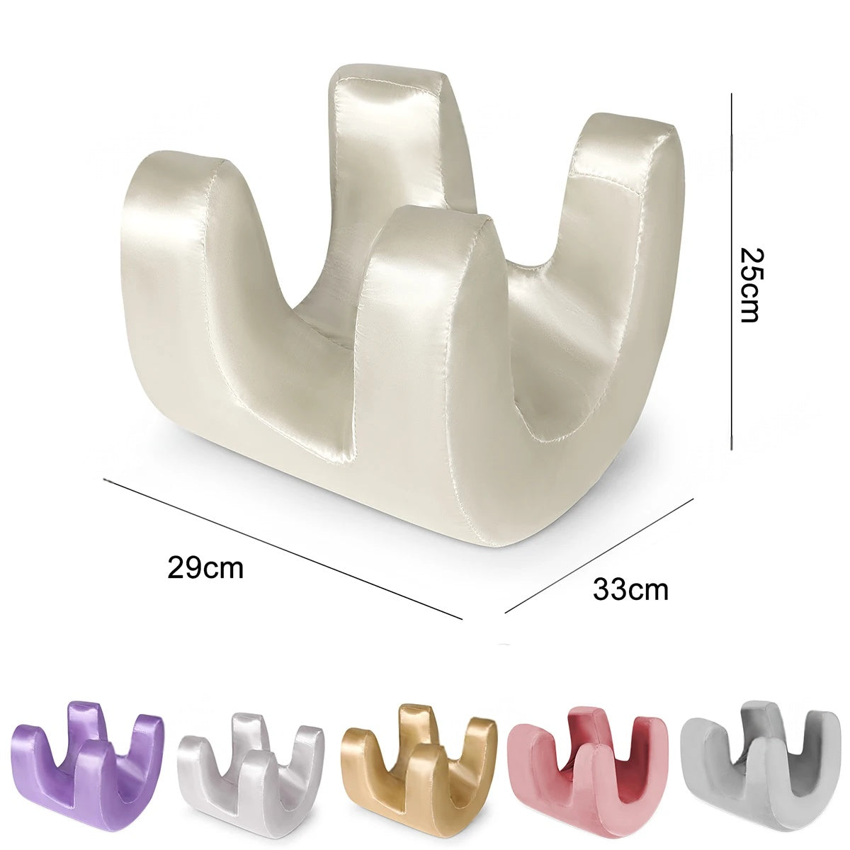Oreiller ergonomique cervical à memoire de forme argent