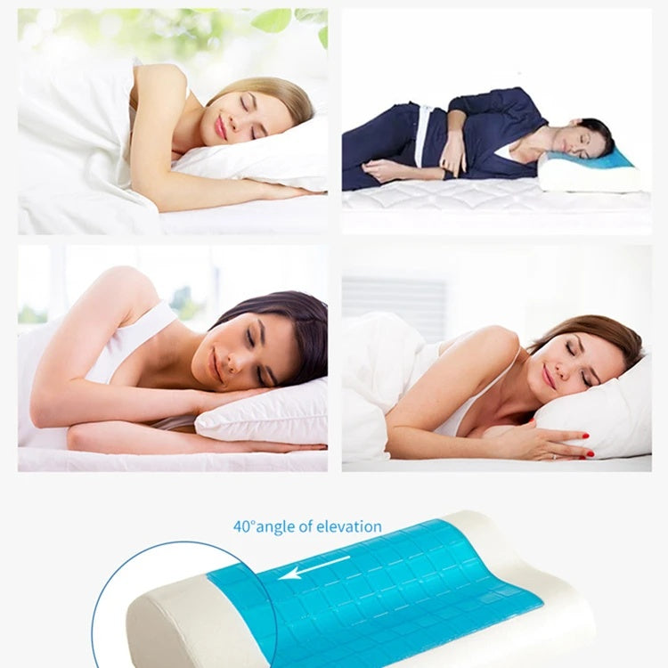 Oreiller ergonomique dormir sur le dos bleu