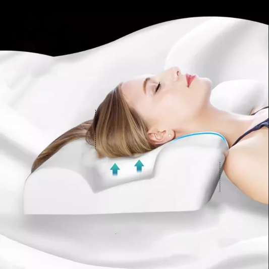 Oreiller ergonomique douleurs cervicales blanc