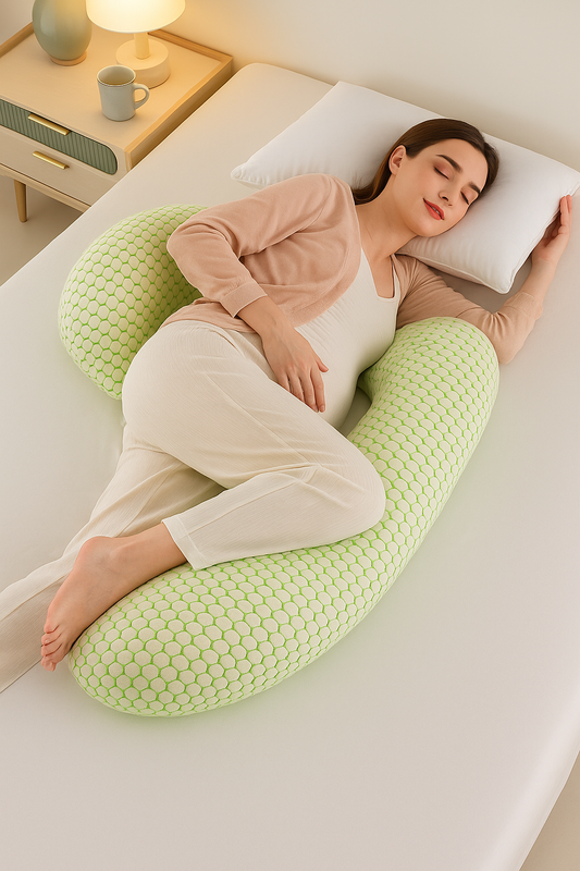 Oreiller ergonomique femme enceinte lit