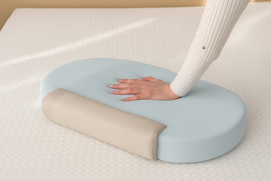 Oreiller ergonomique moelleux bleu