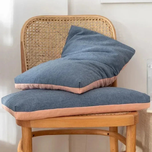 Oreiller ergonomique sarrasin bleu