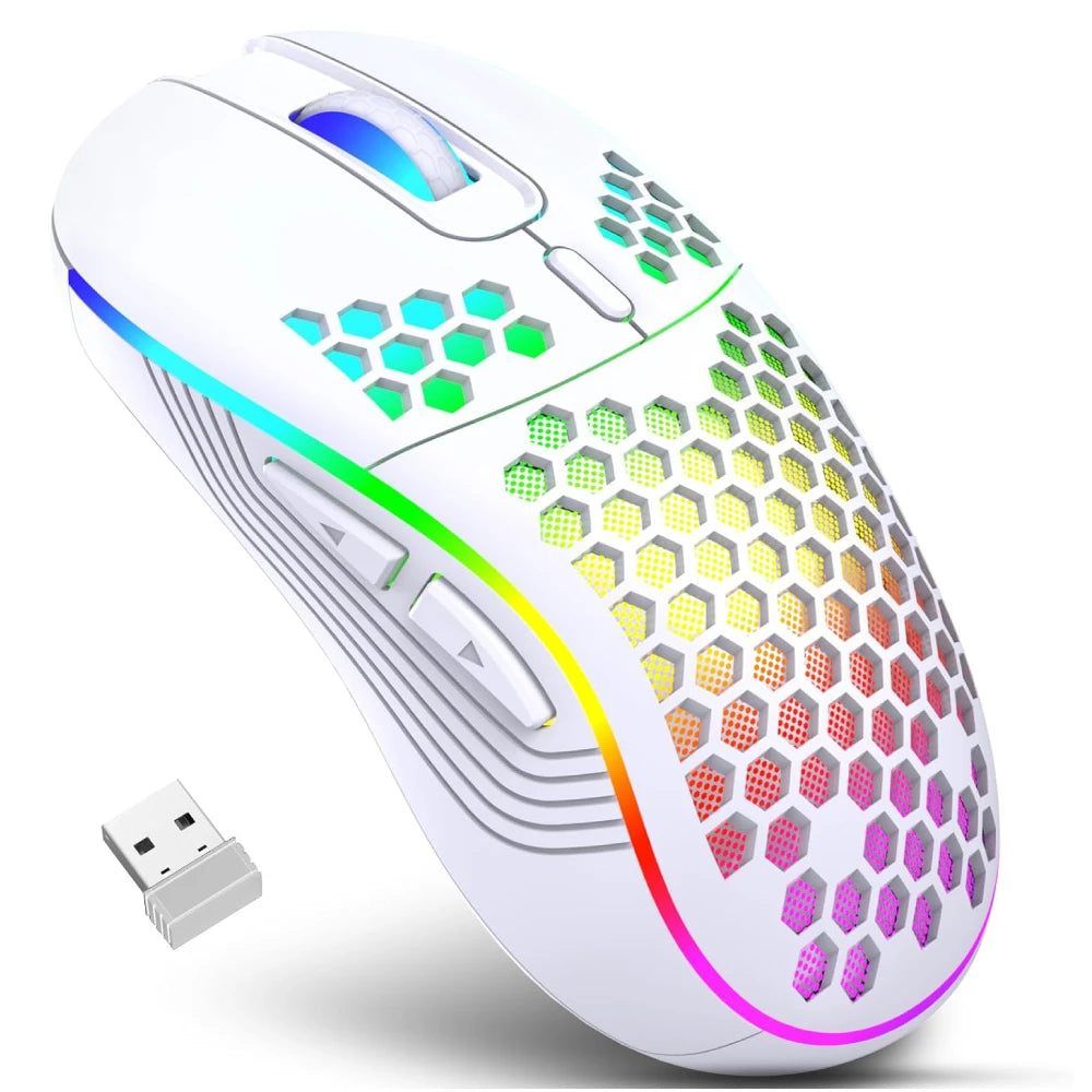 Sourie ergonomique sans fil blanc