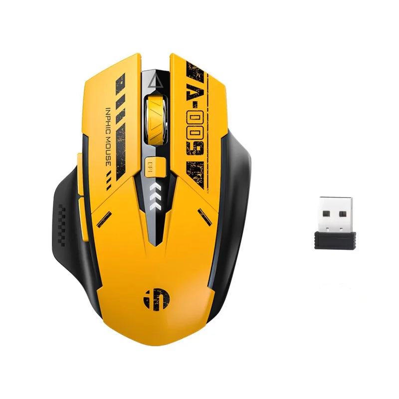 Souris ergonomique droitier port connect sans fil jaune