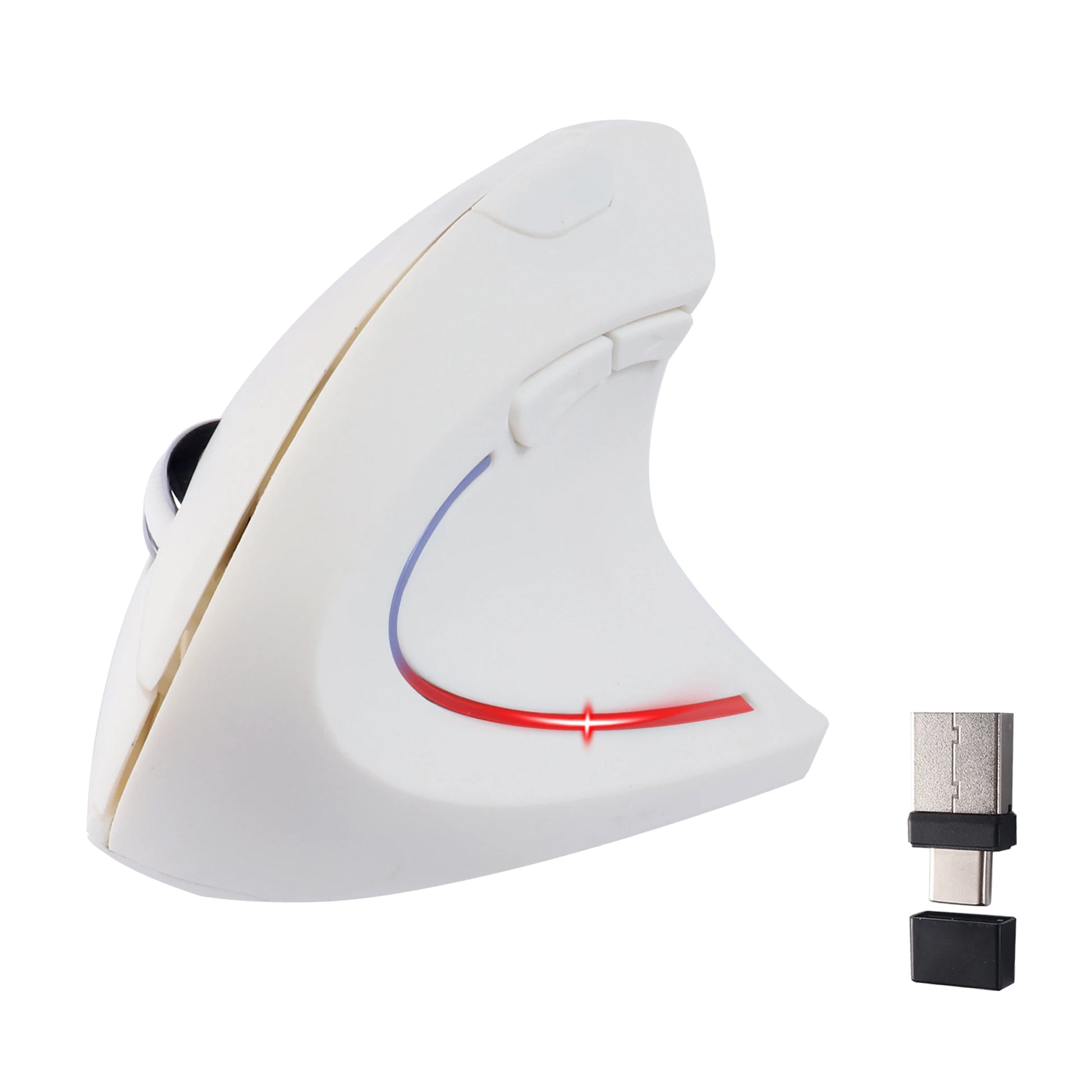 Souris ergonomique usb c rouge