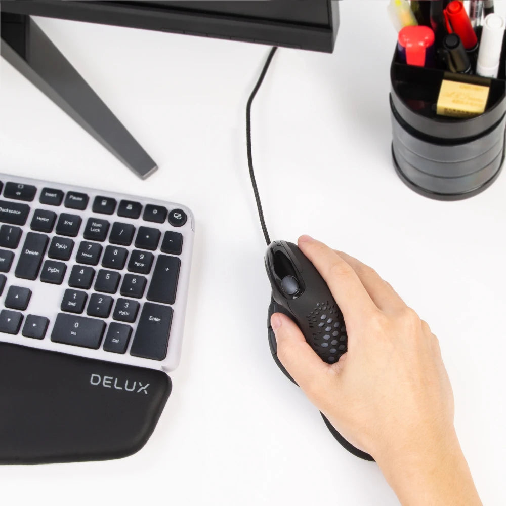 Souris ergonomique verticale filaire noir