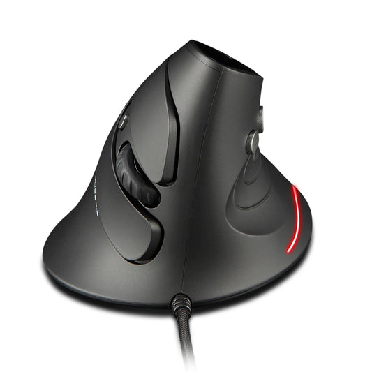 Souris filaire ergonomique rouge