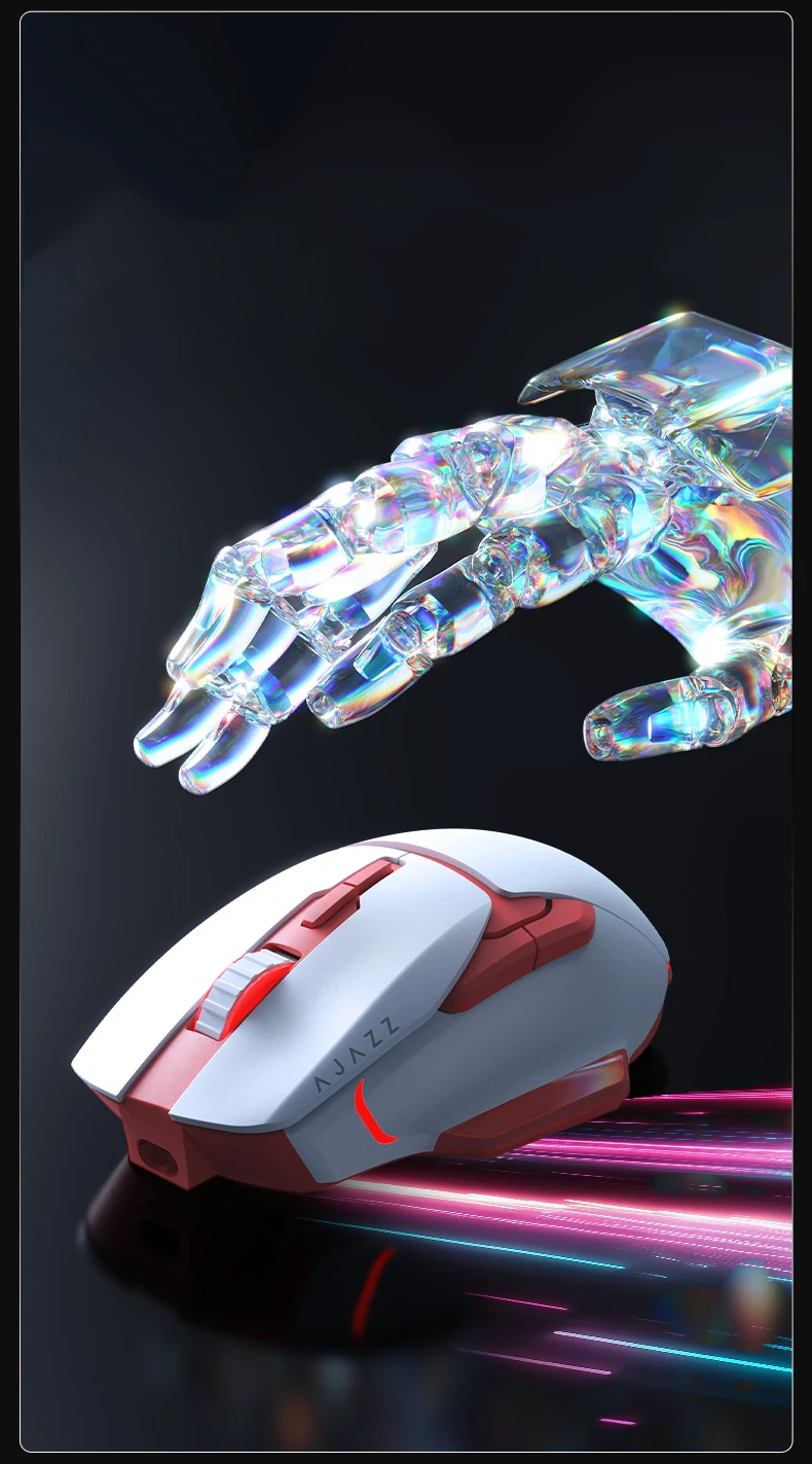Souris ordinateur ergonomique sans fil blanc