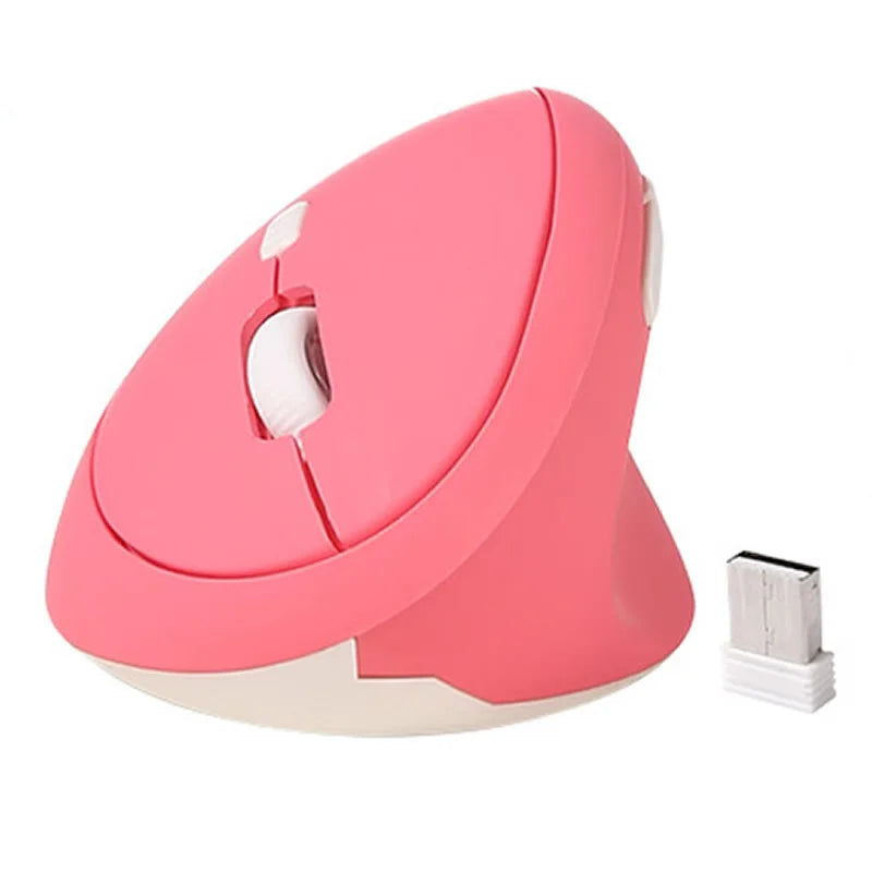 Souris ordinateur sans fil ergonomique rose