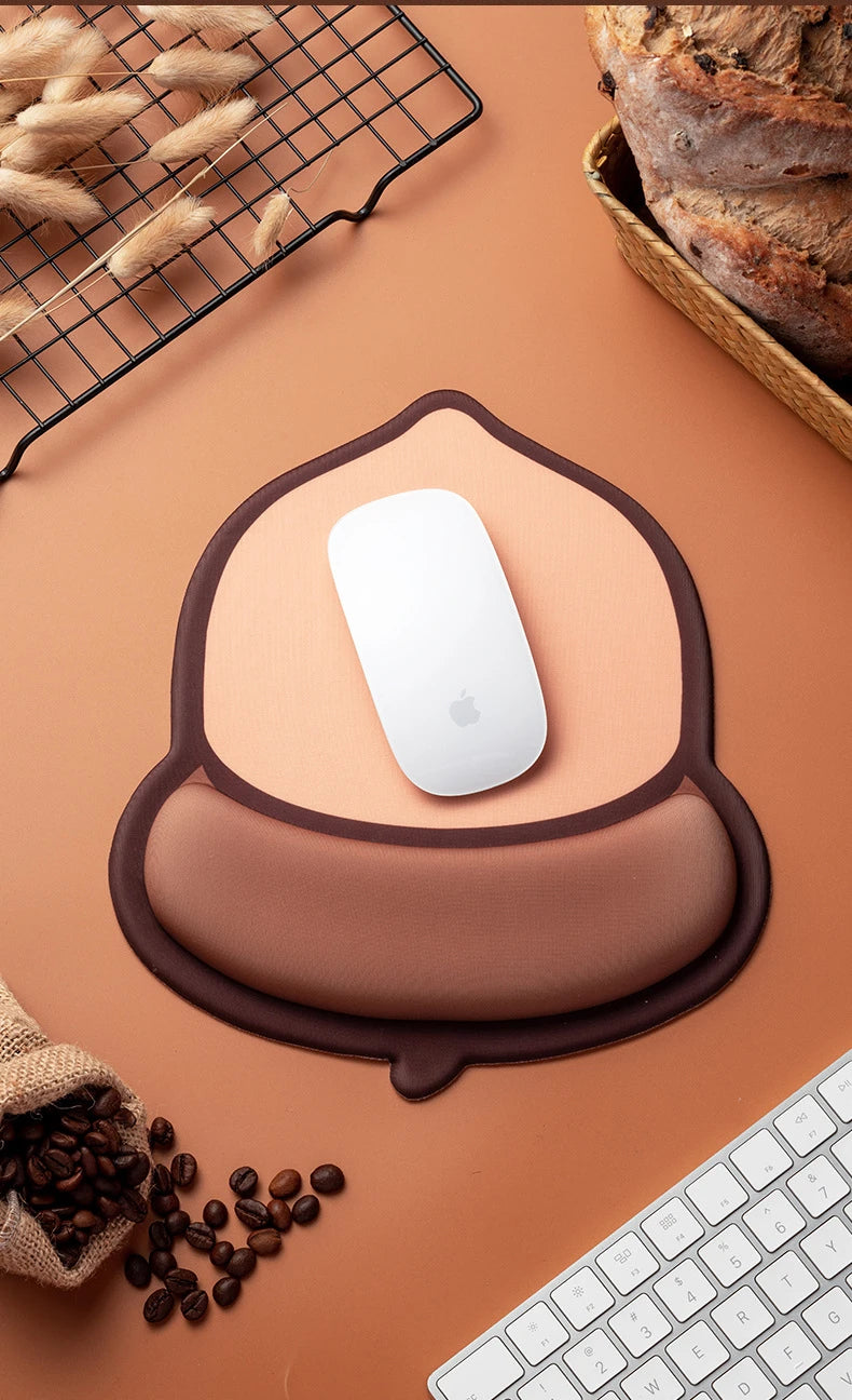 Tapis clavier souris ergonomique blanc