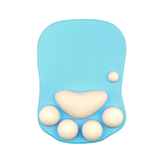 Tapis de souris ergonomique en gel bleu