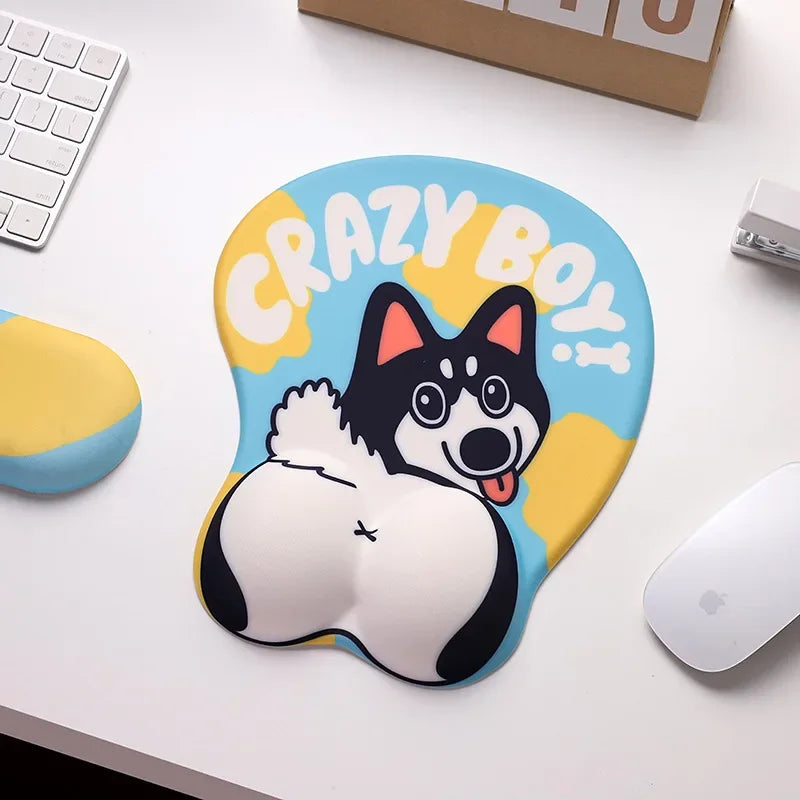 Tapis de souris ergonomique original bleu