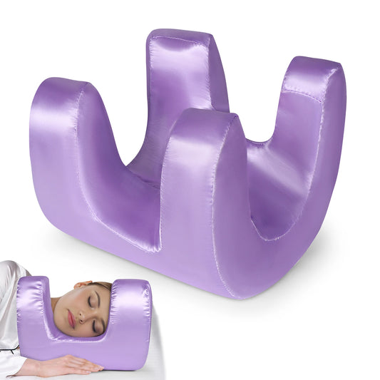 oreiller ergonomique en forme de u violet